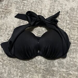 H&M black super push up Halter Bikini Top. Size 32B